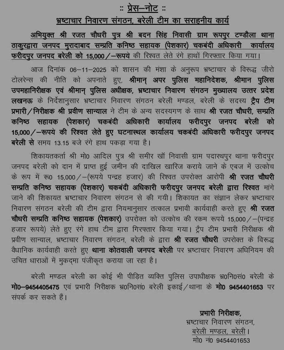 Reader Corruption bareli