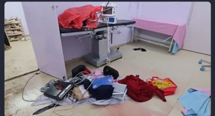 अस्पताल के गायनी OT को बनाया निशाना, देर रात बदमाशों ने मचाया उत्पात, सुरक्षा व्यवस्था पर सवाल