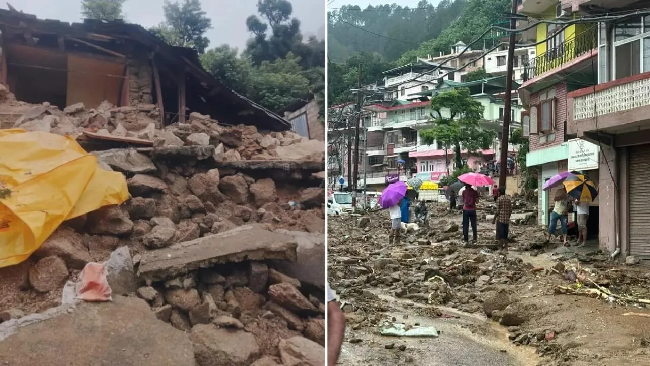 हिमाचल में भारी बारिश और भूस्खलन से जनजीवन अस्त-व्यस्त, कई मार्ग बंद