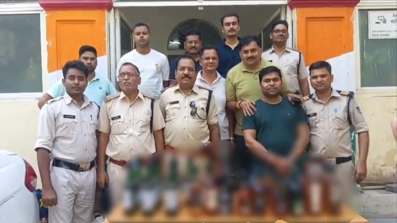 Expensive branded liquor seized retired soldier home on Gandhi Jayant dry day