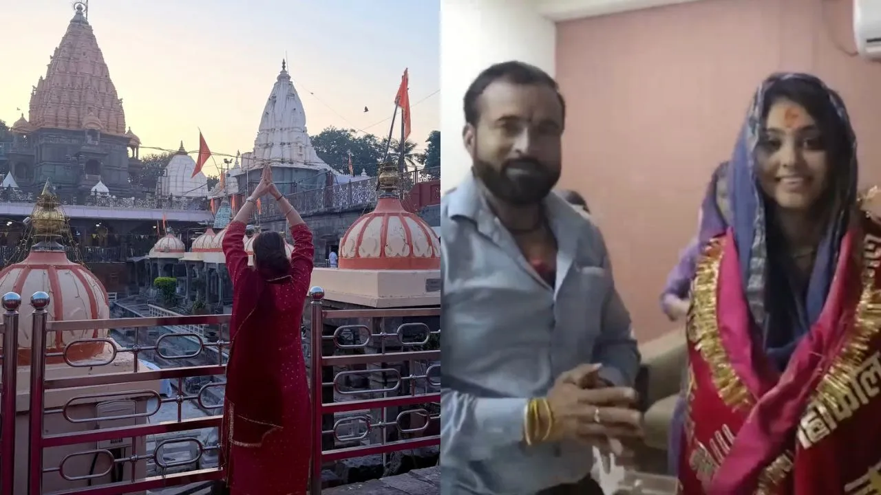 महाकाल के दरबार में पहुंची हरलीन देओल और ईशा कोप्पिकर, भस्म आरती के बाद देहरी से अर्पित किया जल