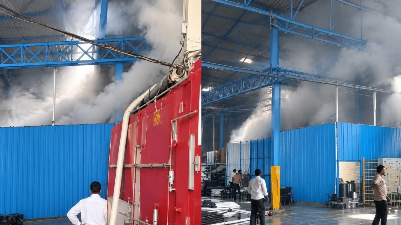 पीथमपुर में स्क्रैप गोडाउन में भीषण आगजनी, दूर तक फैला धुएं का गुबार, आग बुझाने में जुटी दमकल
