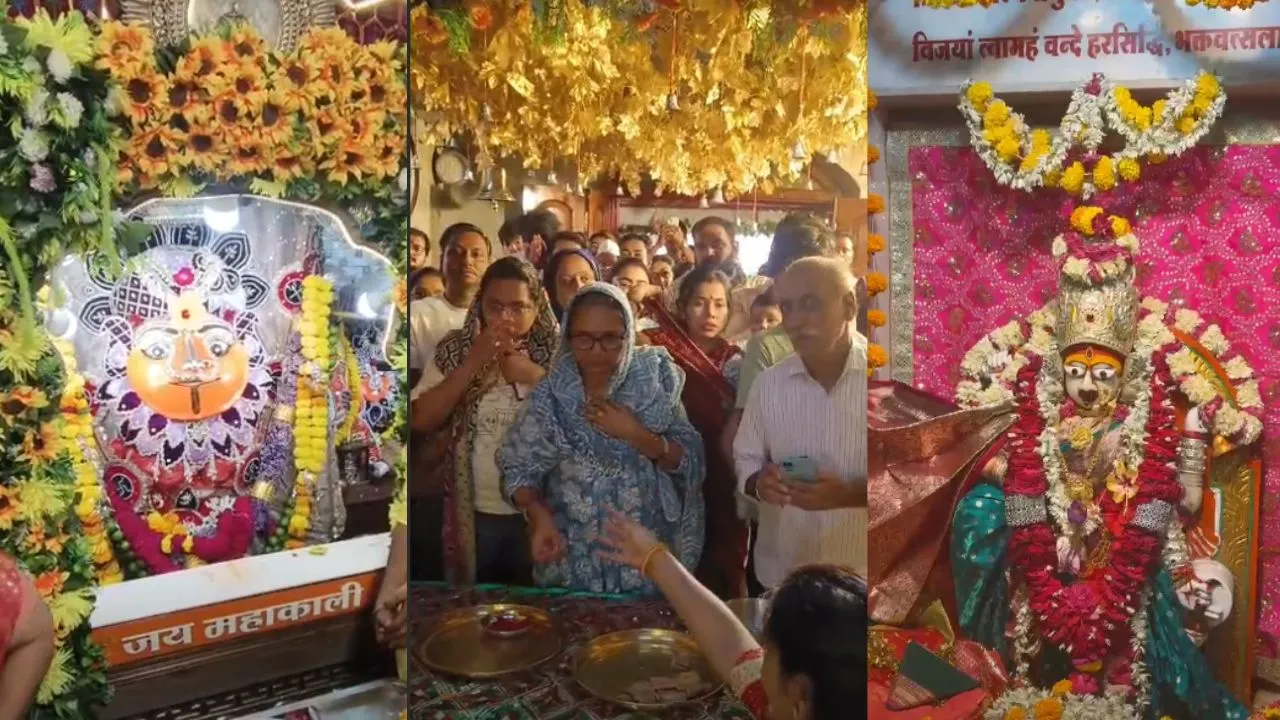 90 किलो चांदी से सजा मां बिजासन का गर्भगृह, बगलामुखी से मैहर तक मंदिरों में उमड़ी श्रद्धालुओं की भीड़