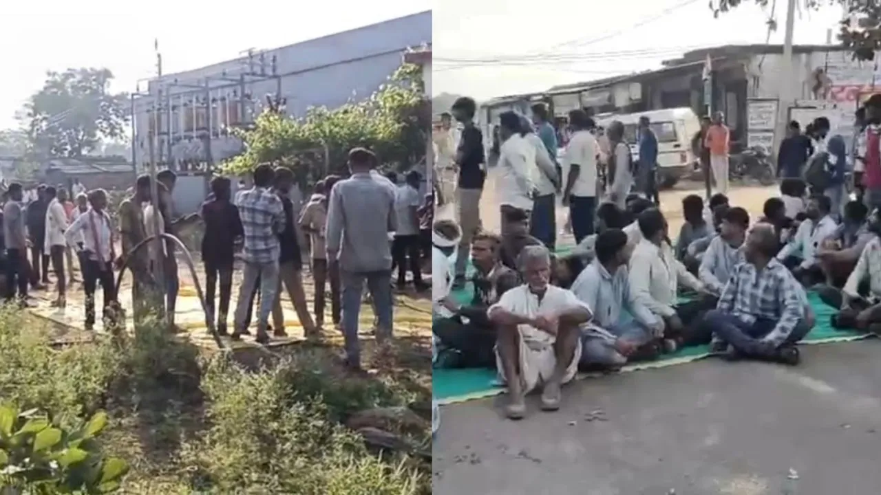 अघोषित विद्युत कटौती से भड़के किसान, कछला सब स्टेशन का घेराव, नीमच-सिंगोली मार्ग पर चक्काजाम