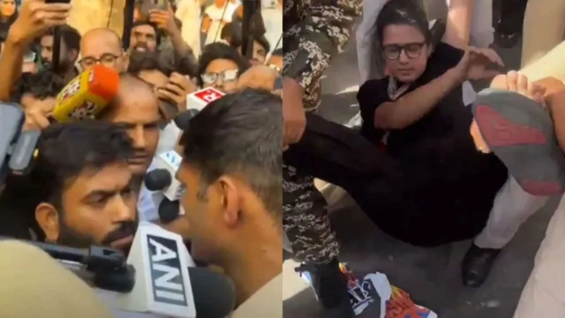 तिरंगा मार्च से पहले अभिजीत दीपके और नेहा बोरा को पुलिस ने हिरासत में लिया, कनॉट प्लेस में भारी सुरक्षा बल तैनात