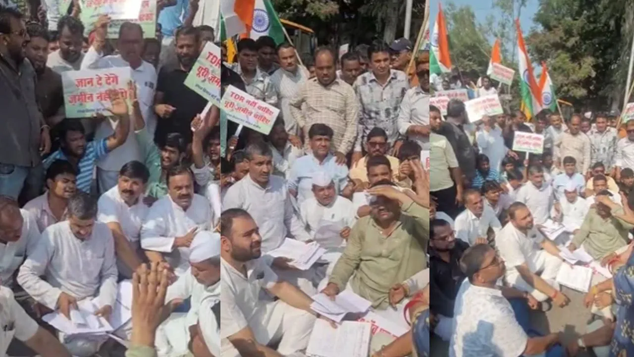 भोपाल मास्टर प्लान-2047 के खिलाफ किसानों का पैदल मार्च, जमकर की नारेबाजी, नीलबड़ में पुलिस ने रोका, जानें क्या हैं मांगें