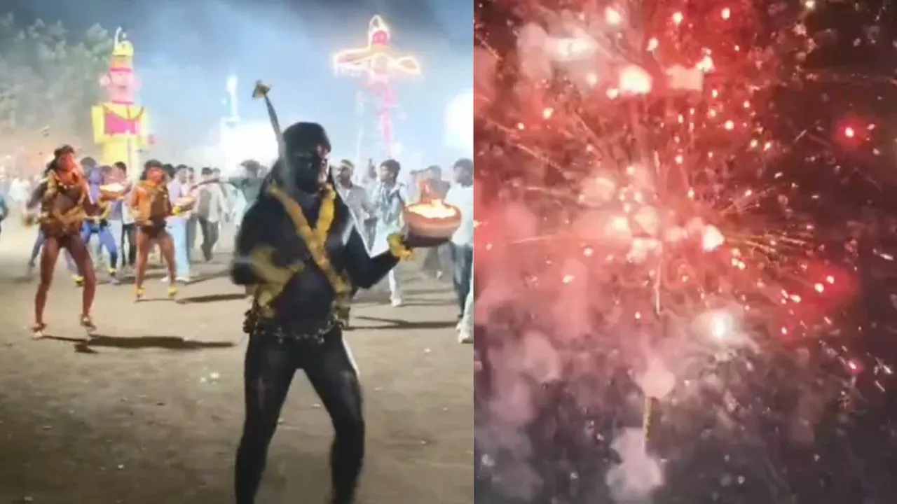 शरद पूर्णिमा पर रावण दहन, धू-धू कर जला दशानन, आतिशबाजी के बीच उमड़ा आस्था का जनसैलाब