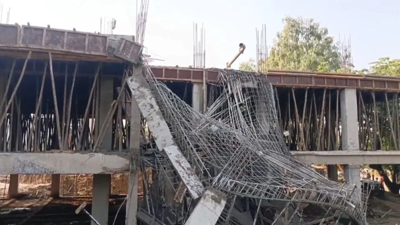 ग्वालियर में सांदीपनी विद्यालय की निर्माणाधीन बिल्डिंग की छत गिरी, चार मजदूर घायल, गुणवत्ता पर सवाल, जांच दल गठित