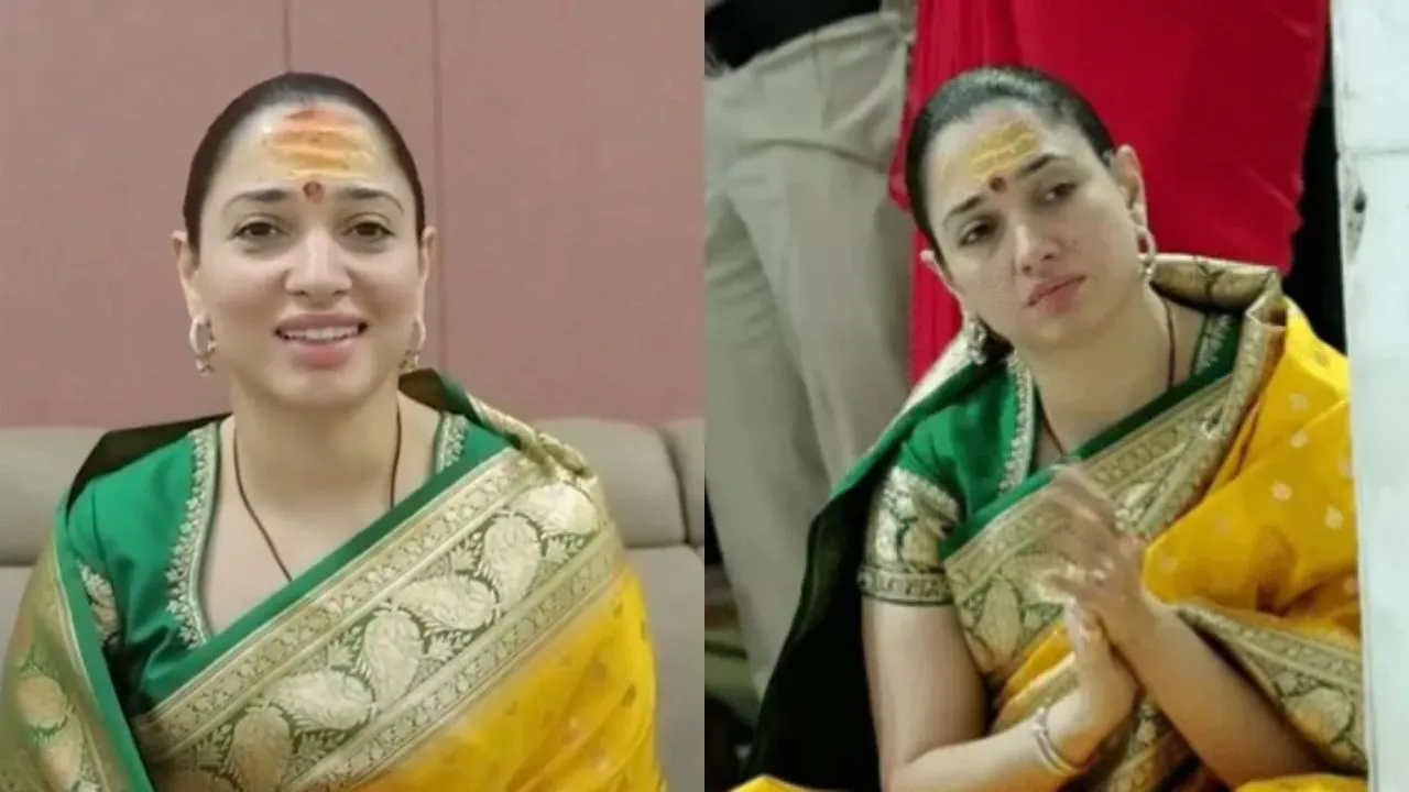 महाकाल के दरबार में नजर आईं एक्ट्रेस तमन्ना भाटिया, मां के साथ भस्म आरती में हुईं शामिल