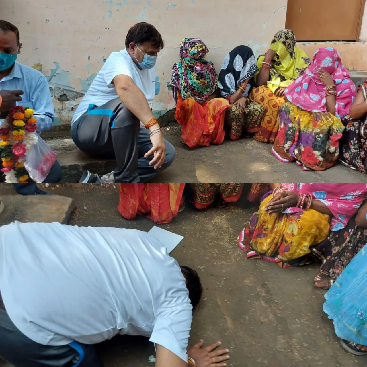 ऊर्जा मंत्री का अलग अंदाज, सफाई मित्रों के सामने झुकाया सिर, किया सम्मान