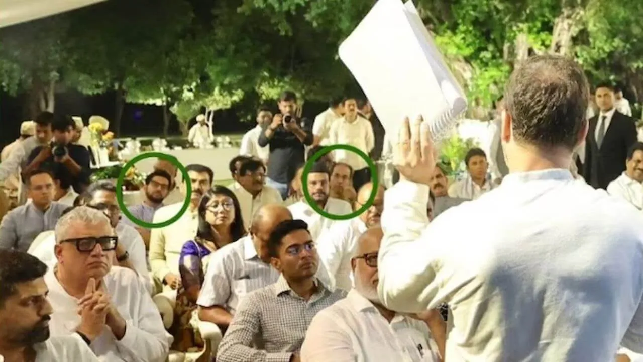 राहुल गांधी की डिनर मीटिंग पर विवाद, उद्धव ठाकरे को आखिरी लाइन में सीट मिलने पर भाजपा ने कसा तंज