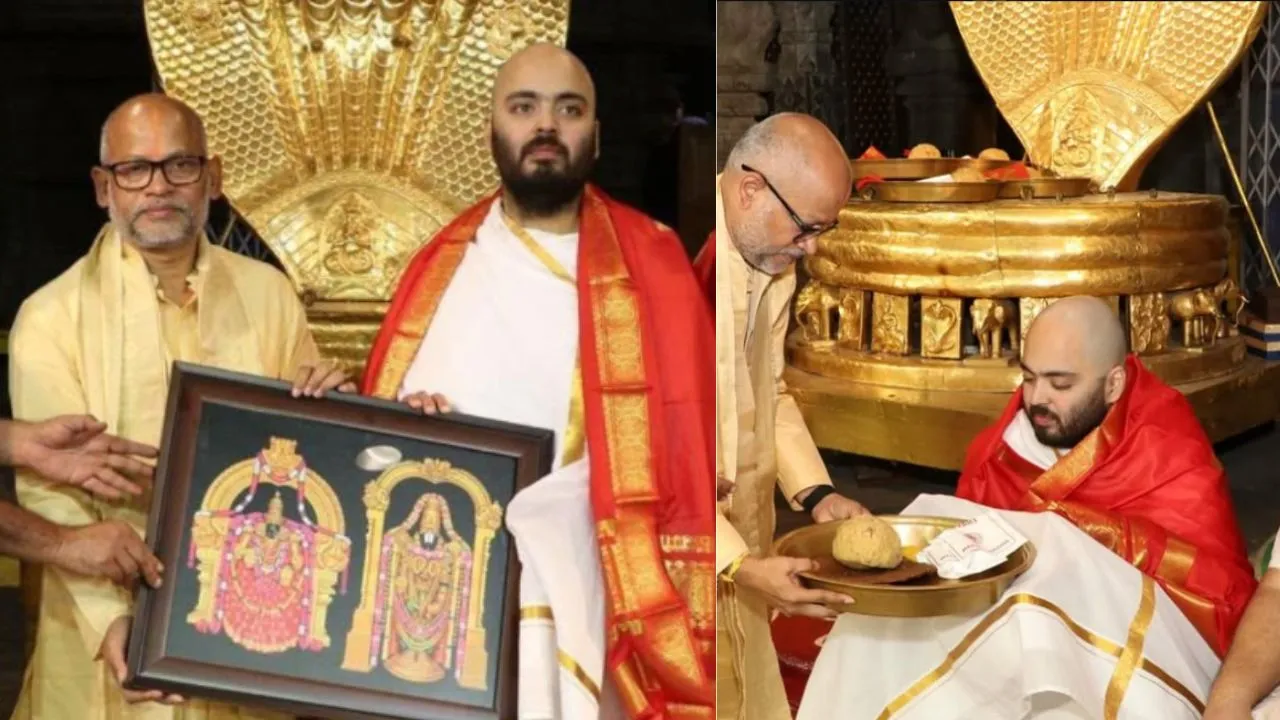 अनंत अंबानी ने तिरुपति बालाजी में कराया मुंडन