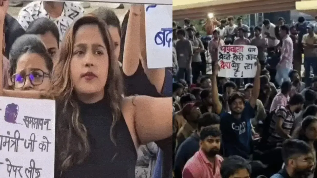 टंट्या भील चौराहे पर स्टूडेंट्स का आंदोलन, NEET पेपर लीक और शिक्षा मंत्री के इस्तीफे की मांग को लेकर बड़ी संख्या में जुटे छात्र