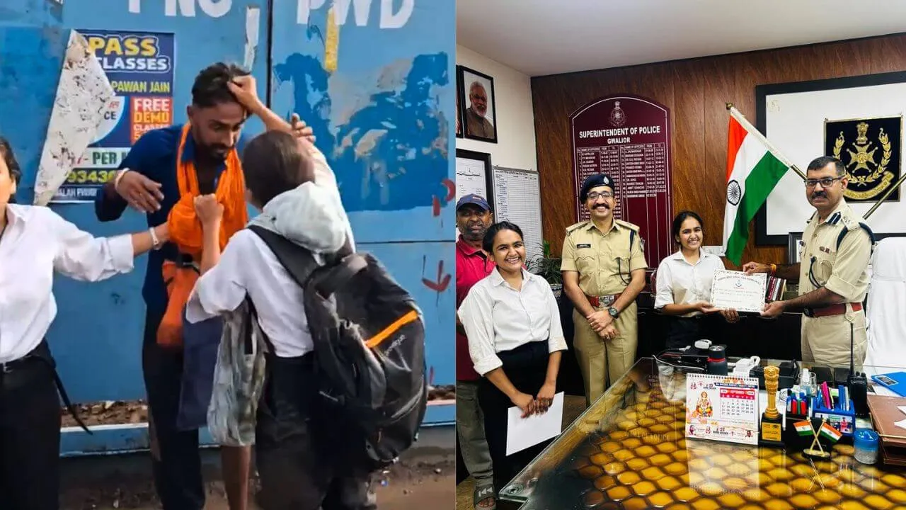 Gwalior SP honored two brave sisters