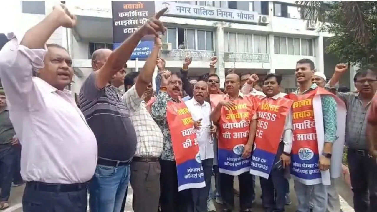 Bhopal Traders Protest