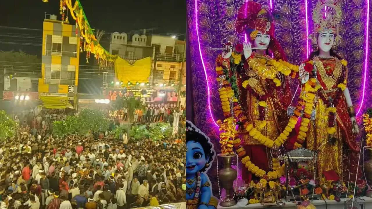 जन्माष्टमी पर कृष्ण भक्ति में सराबोर हुआ रतलाम, पहली कोशिश में फूटी 60 फीट ऊंची दही हांडी
