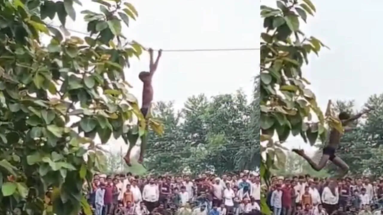 जबलपुर की अनोखी मटकी फोड़ प्रतियोगिता, तालाब के ऊपर 40 फीट ऊंची रस्सी पर दिखा युवाओं का दमखम, दूर-दूर से पहुंचते हैं प्रतियोगी