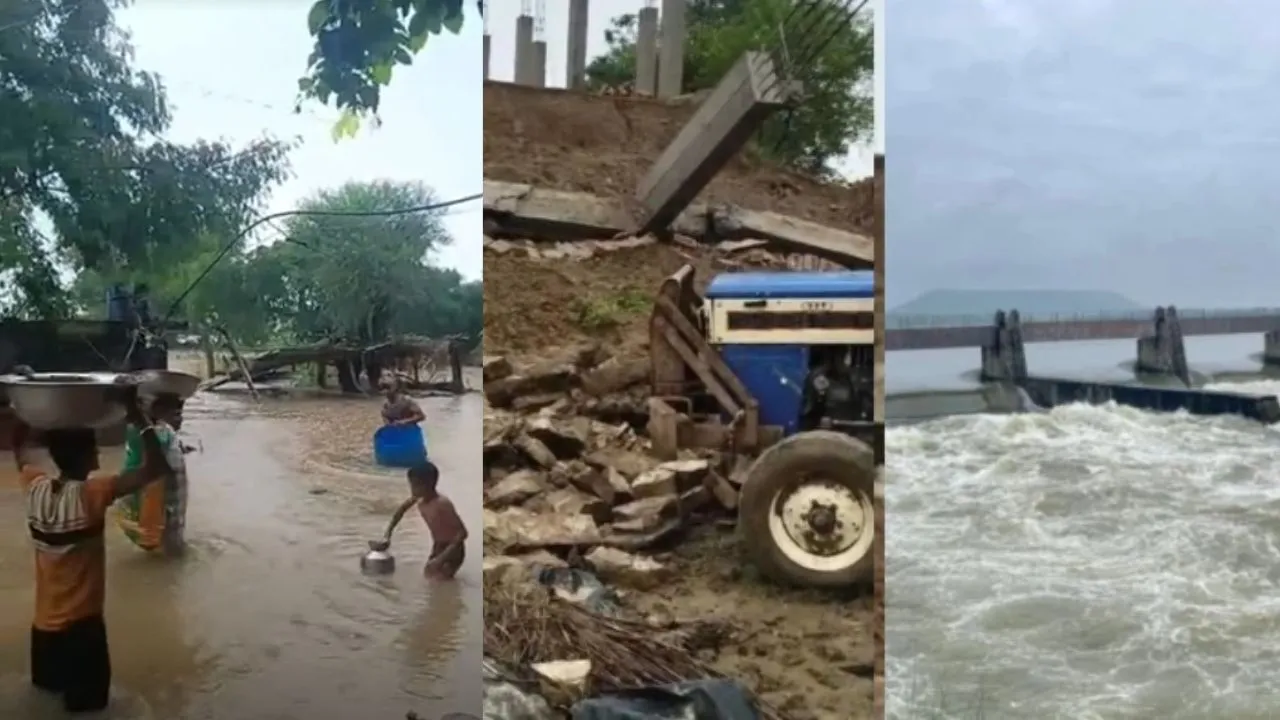 मुरैना में बारिश बनी आफत, उफनती नदियों के बीच 50 लोगों का रेस्क्यू, 50 से ज्यादा गांव अलर्ट