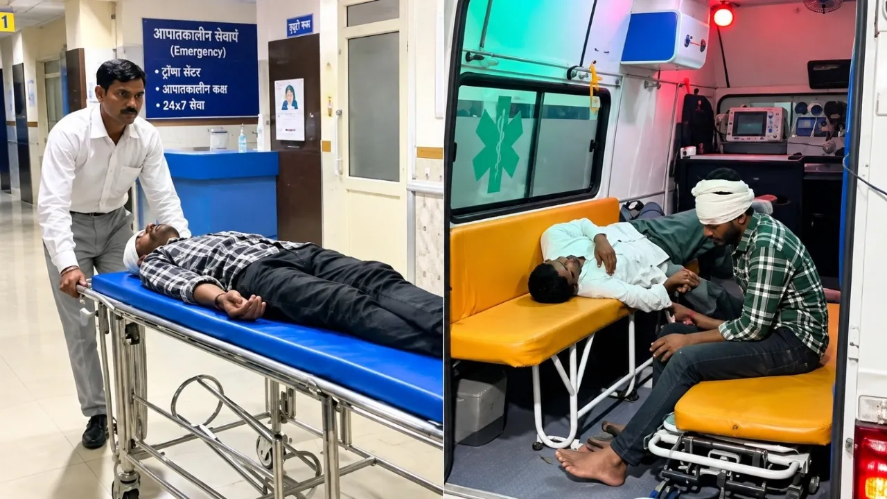 कार में जा घुसी अनियंत्रित बाइक, 2 युवक घायल, दर्शन करने जा रहे थे रामदेवरा