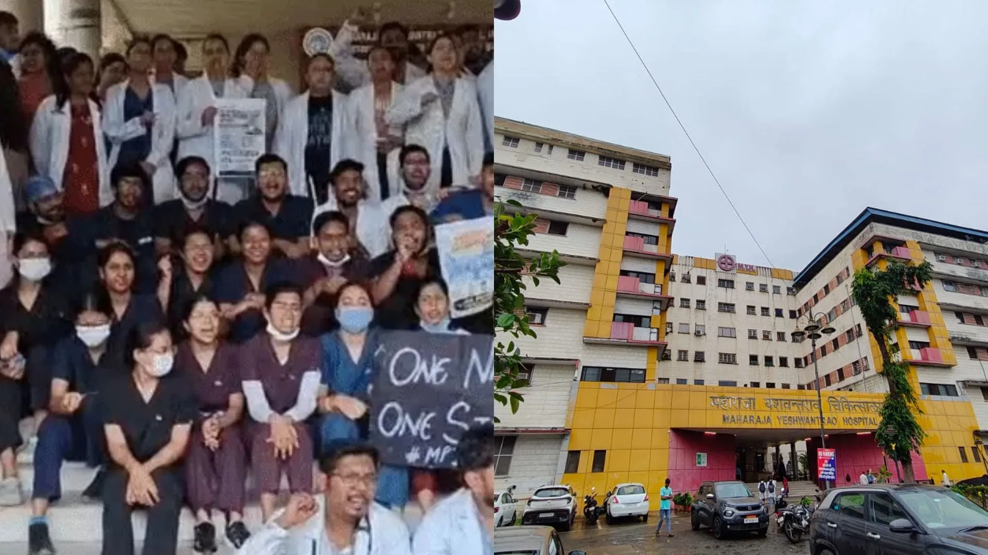 भोपाल में डॉक्टरों पर लाठीचार्ज का इंदौर में भी विरोध, सुबह 11 बजे बाद बंद रही OPD सेवाएं, दोषियों को सस्पेंड करने की मांग