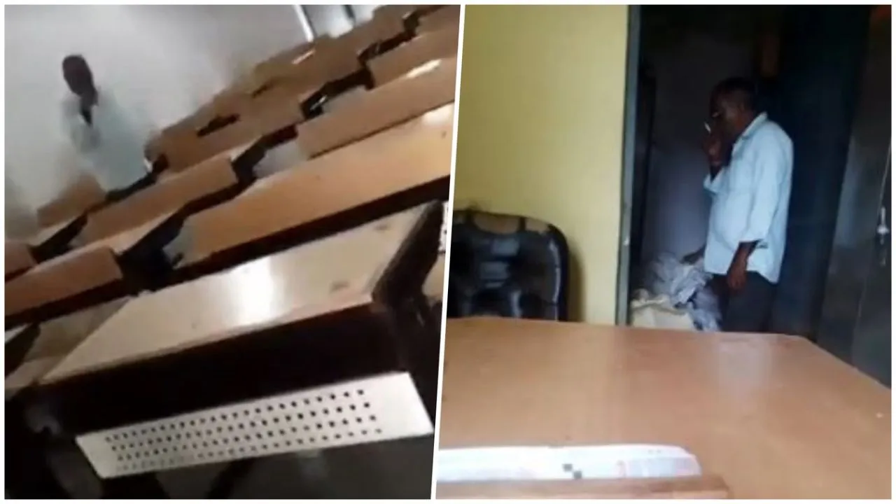 गुना के स्कूल में बीड़ी पीते दिखे पूर्व प्राचार्य, पहले भी भर्ती में गड़बड़ी के आरोप