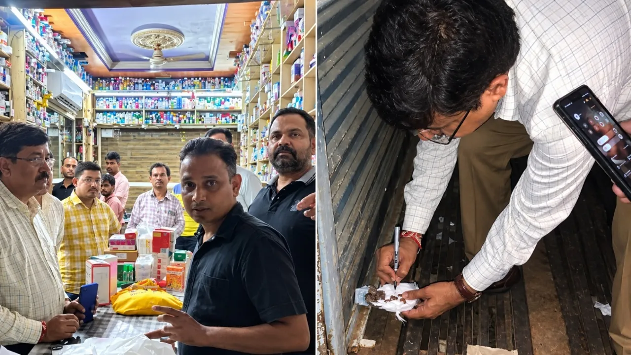 शिवपुरी: मेडिकल स्टोर पर स्वास्थ्य विभाग की कार्रवाई, जांच में मिलीं एक्सपायरी दवाएं और मिल्क पाउडर