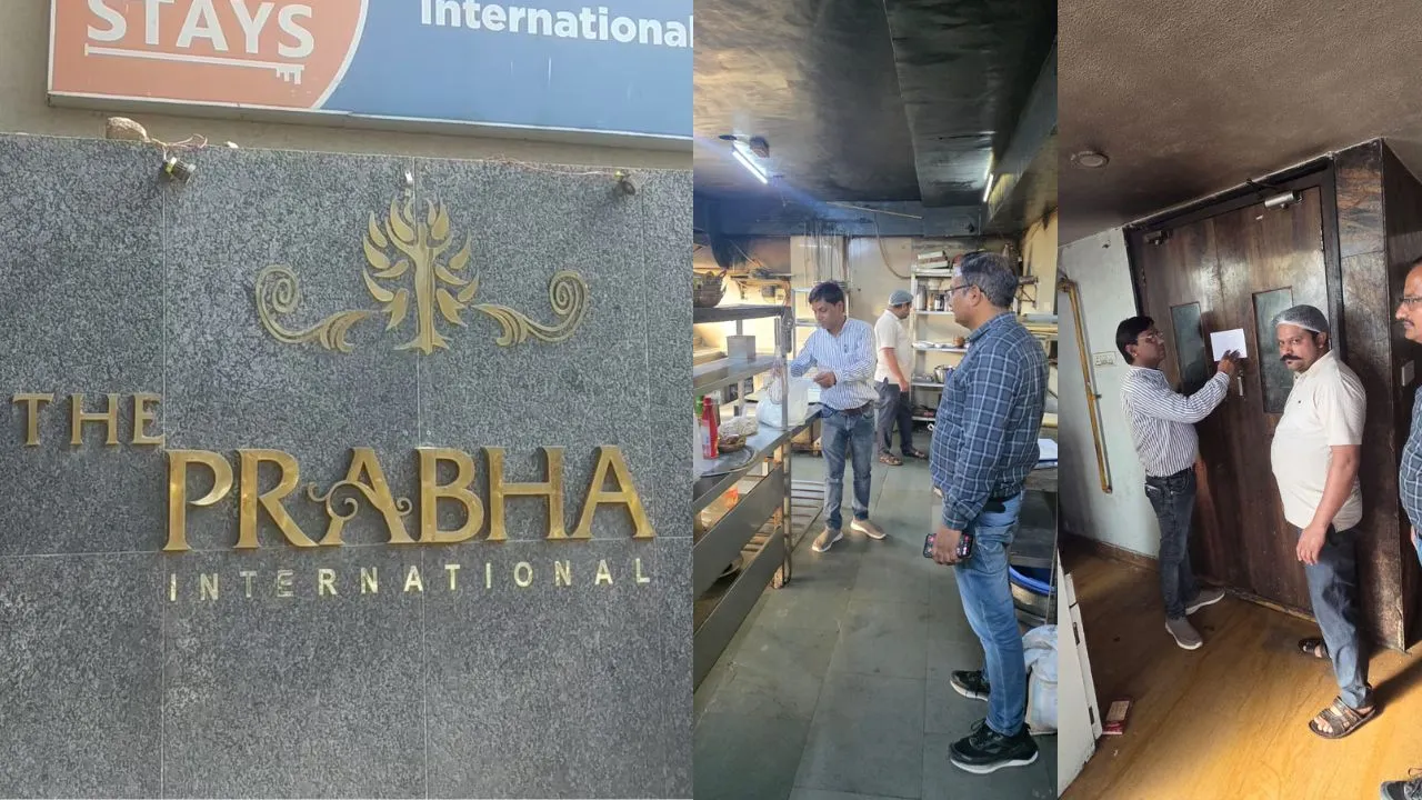 एक ही फ्रीजर में रखा मिला वेज और नॉनवेज, खाद्य विभाग ने ग्वालियर के होटल प्रभा इंटरनेशनल की किचन सील की