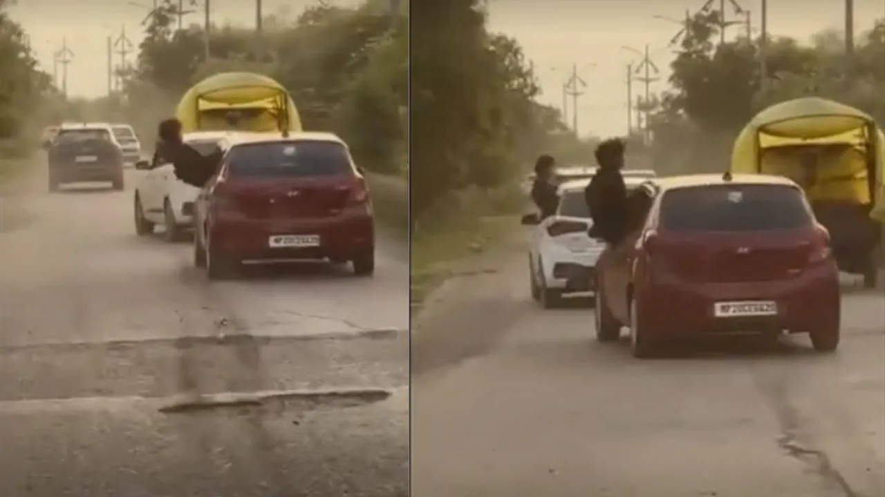 चलती कार… और सड़क पर खतरनाक स्टंट, जबलपुर में वायरल VIDEO के बाद युवकों की तलाश