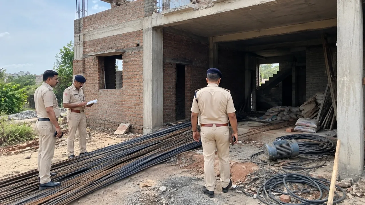निर्माणाधीन मकान से 2 क्विंटल सरिया ले उड़े चोर, मोटर और केबल भी गायब, जांच में जुटी पुलिस