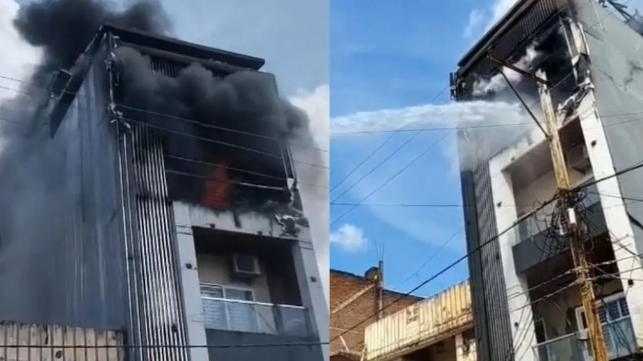सतना में बहुमंजिला इमारत में लगी भीषण आग, दमकल की टीमें मौके पर, आसपास के मकान कराए गए खाली