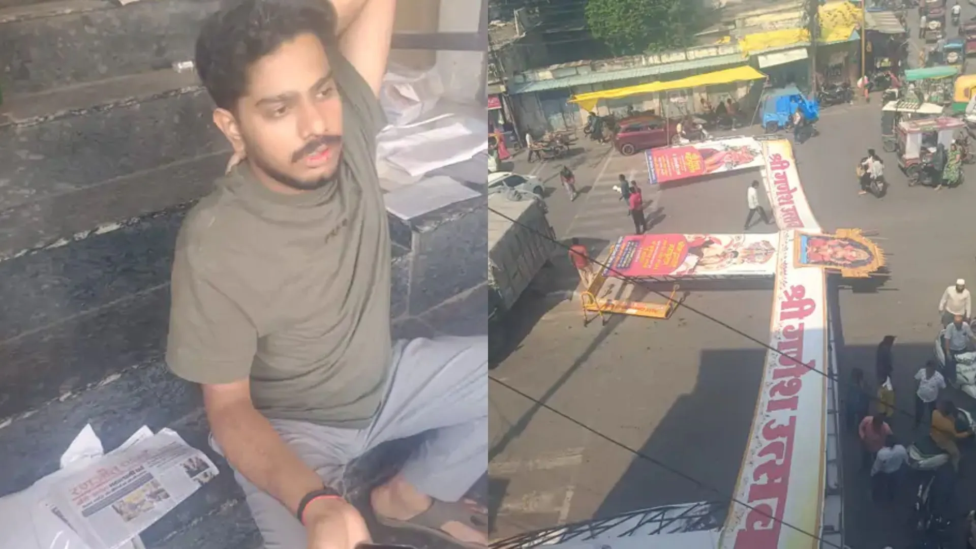इंदौर में होर्डिंग गिरने से युवक हुआ घायल, अवैध बैनर हटाने को लेकर दंपती का अनशन फिर हुआ तेज, पहले कर चुके हैं शिकायत