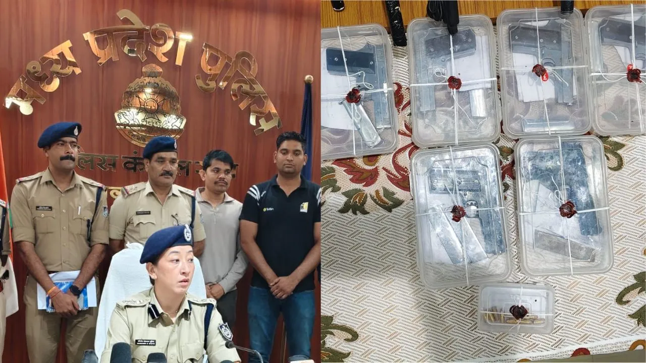 शिवपुरी पुलिस ने हथियार तस्कर को गिरफ्तार किया, 32 बोर की 8 देशी पिस्टल व 10 राउंड जब्त