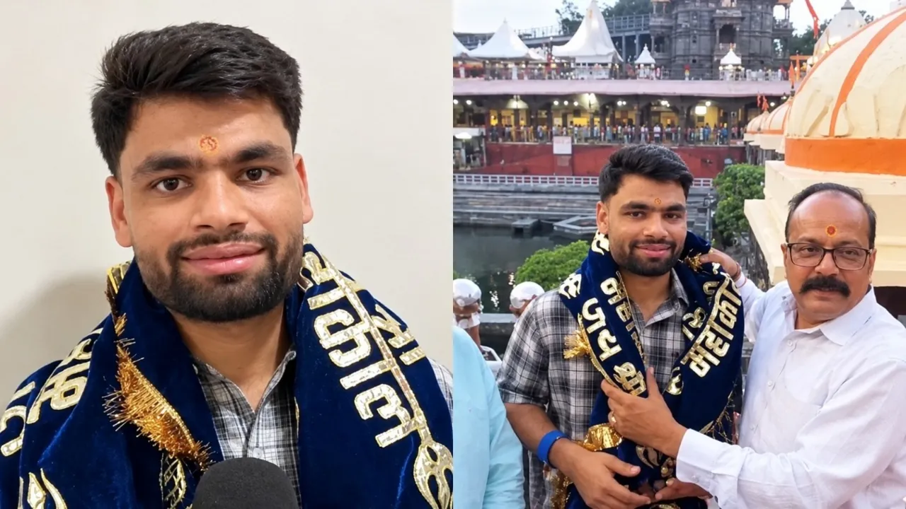 महाकाल की शरण में पहुंचे क्रिकेटर रिंकू सिंह, भस्म आरती में हुए शामिल, नंदी हॉल में किया जाप